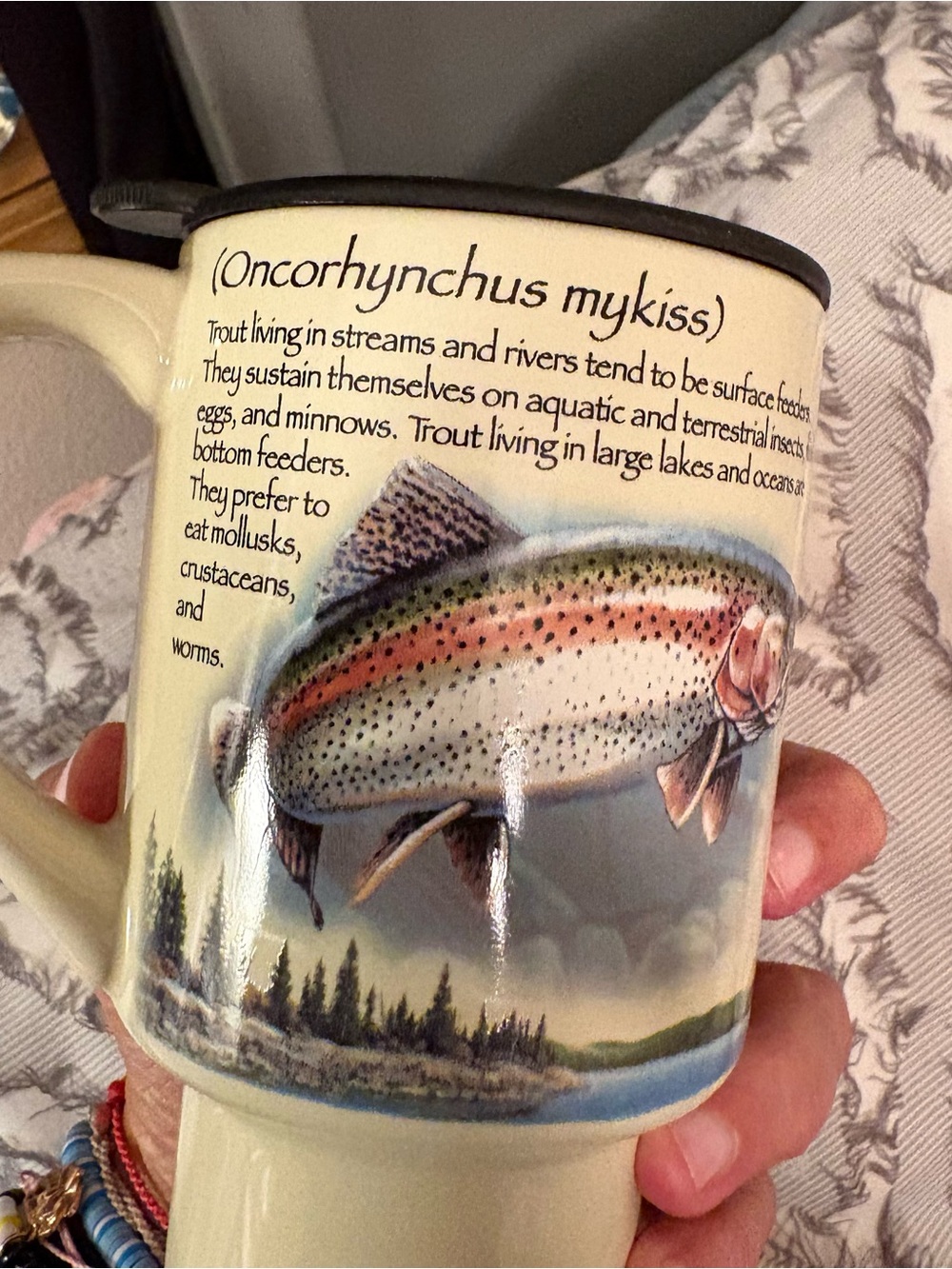 American Expedition Stoneware Travel Mug Set – Rainbow Trout – Scheels – NIB - Picture 7 of 10